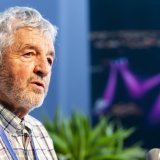 Malgré la pluie, Daniel Rossellat s'est dit satisfait de sa 48e édition à la tête de Paléo. KEYSTONE/SALVATORE DI NOLFI